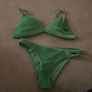 green triangl bikini